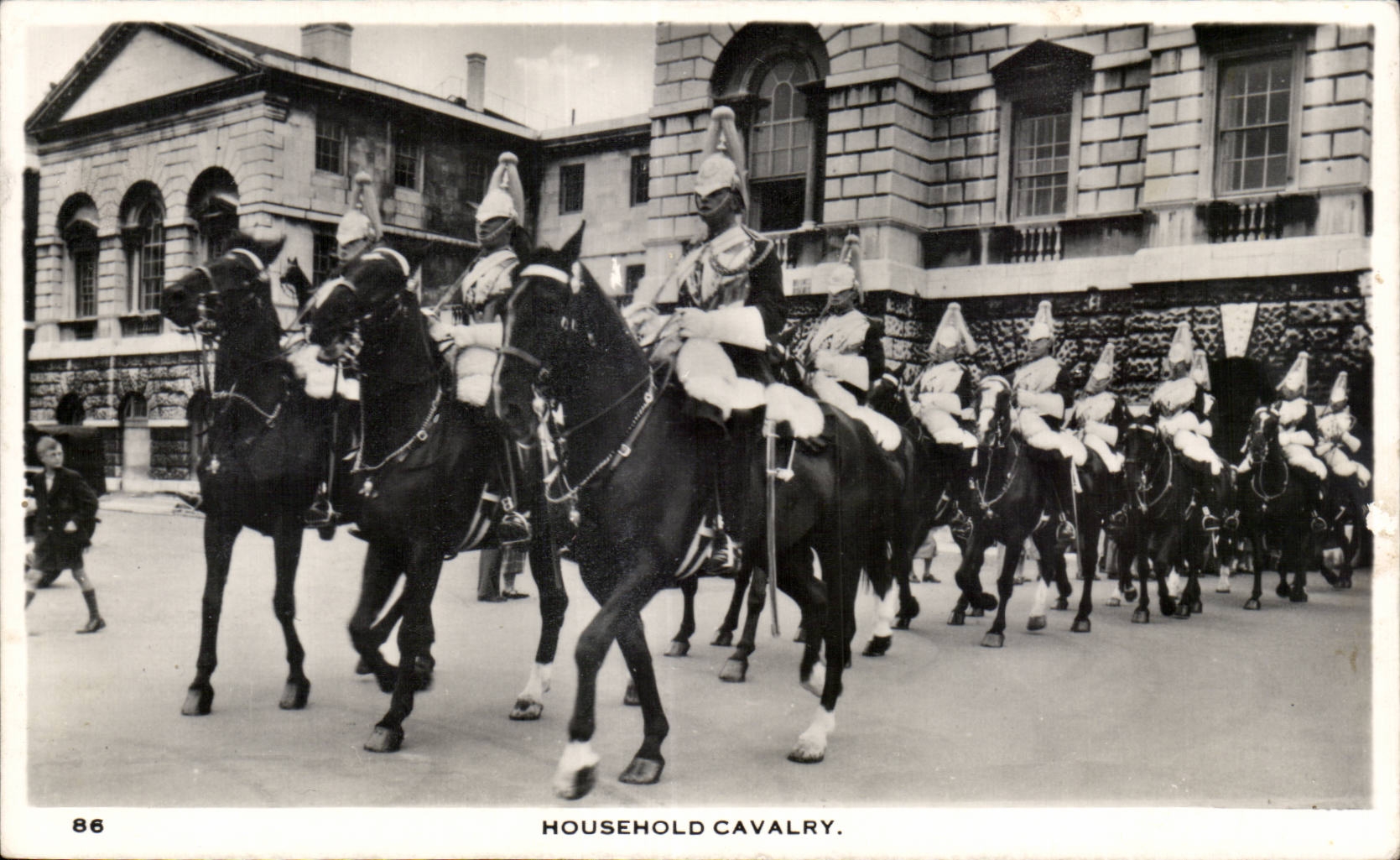 CPA Greetings From London Household cavalry Cheval Horse 