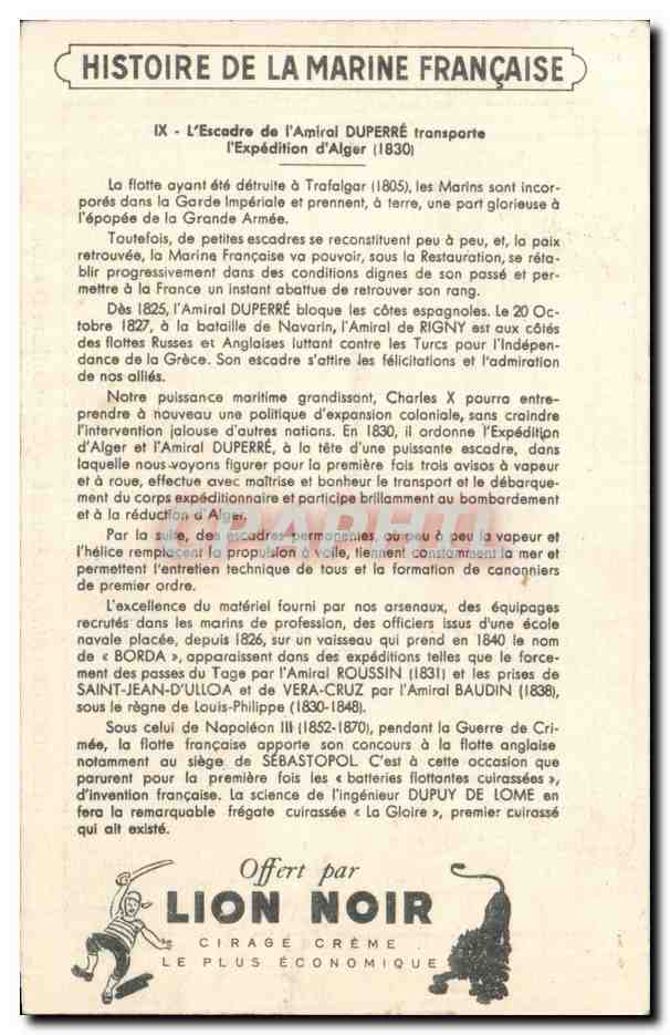 L'Escadre de l'Amiral Duperré à l'Expédition d'Alger — Histoire de la Marine Française — E. de Bertier — Rückseite