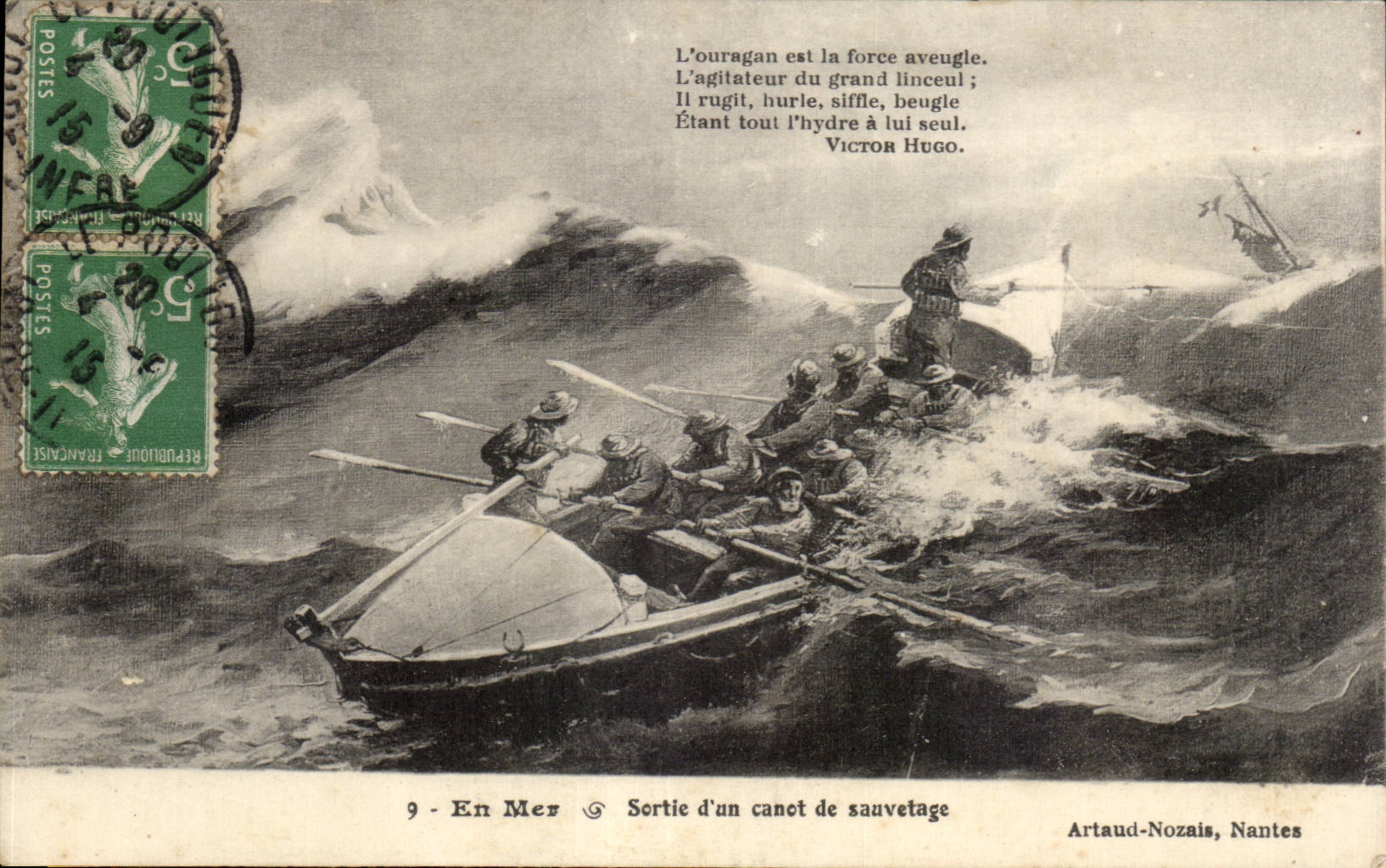 En Mer — Sortie d'un canot de sauvetage — Artaud-Nozais, Nantes