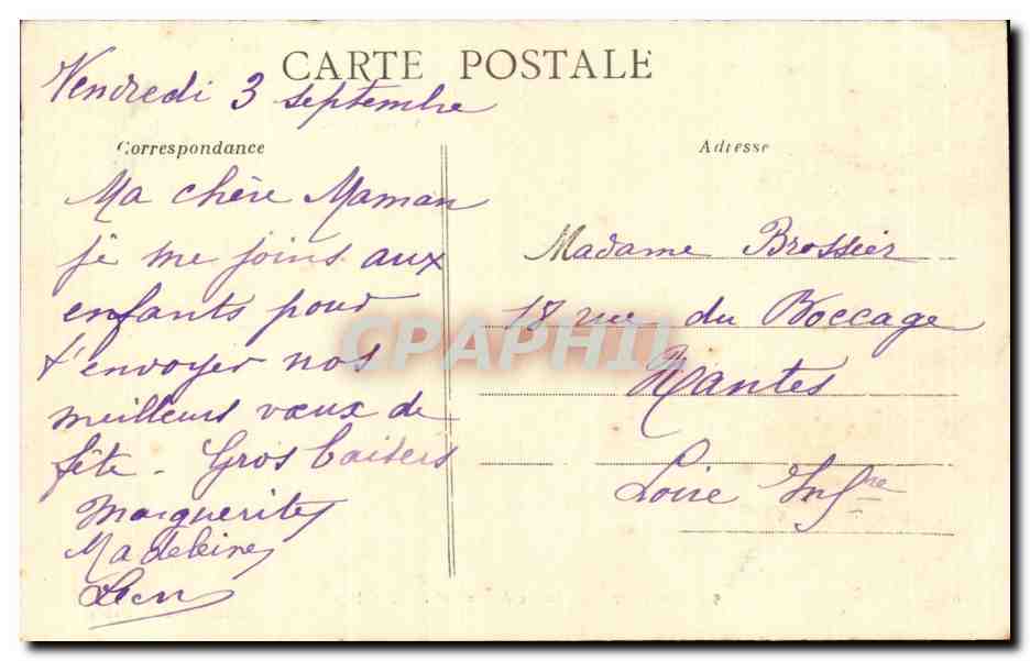 En Mer — Sortie d'un canot de sauvetage — Artaud-Nozais, Nantes — Verso