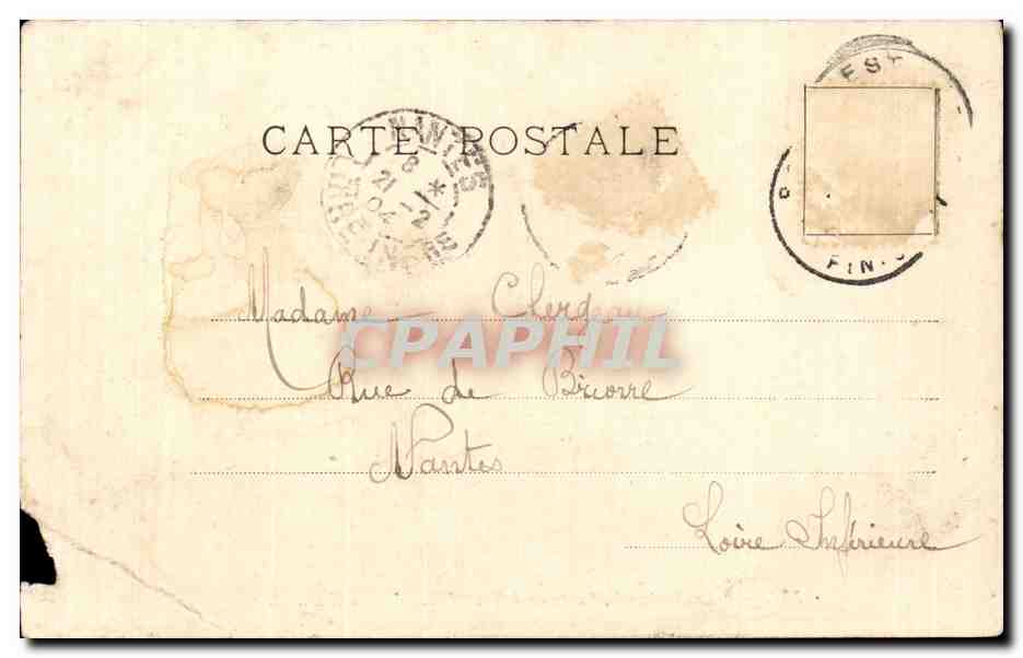 CPA Bateau Le Neptune Cuirasse a Tourelles — Verso