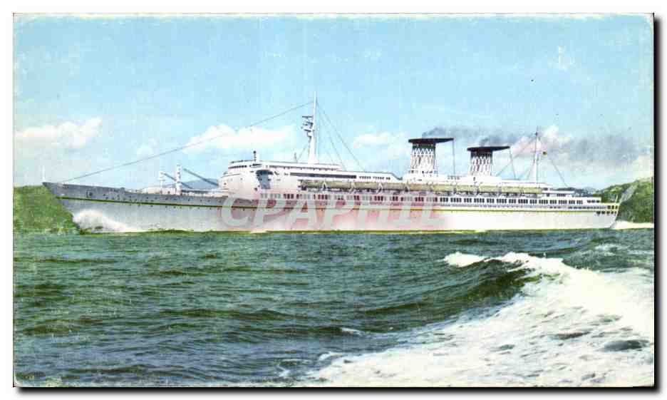 CPSM Bateau Michelangelo Raffaello Genova Paquebot