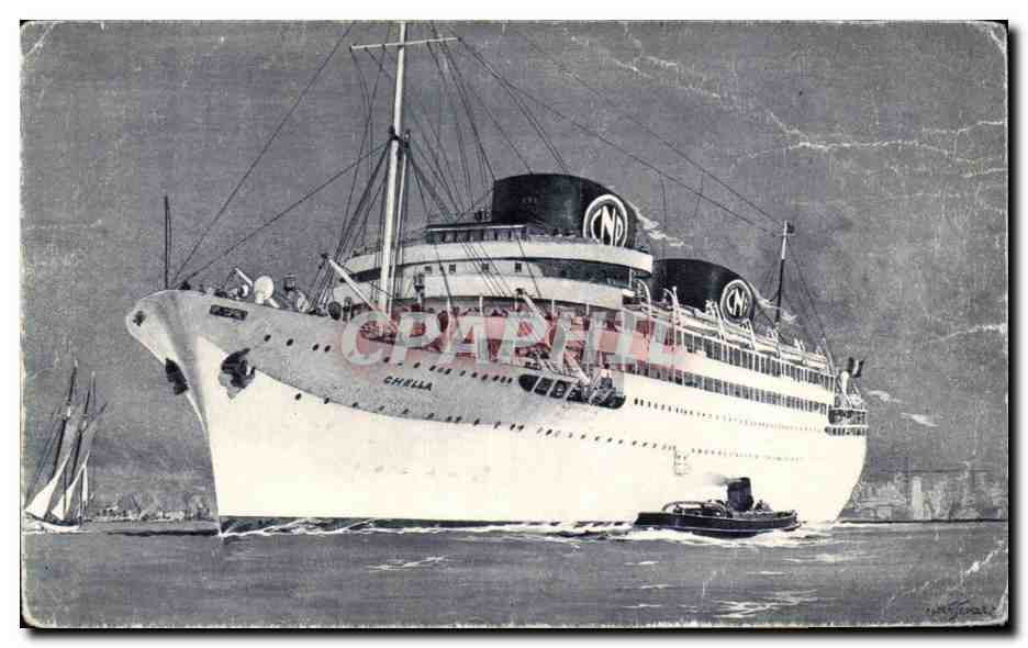 CPA Bateaux Compagnie de Navigation Paquet Marseille Paquebot
