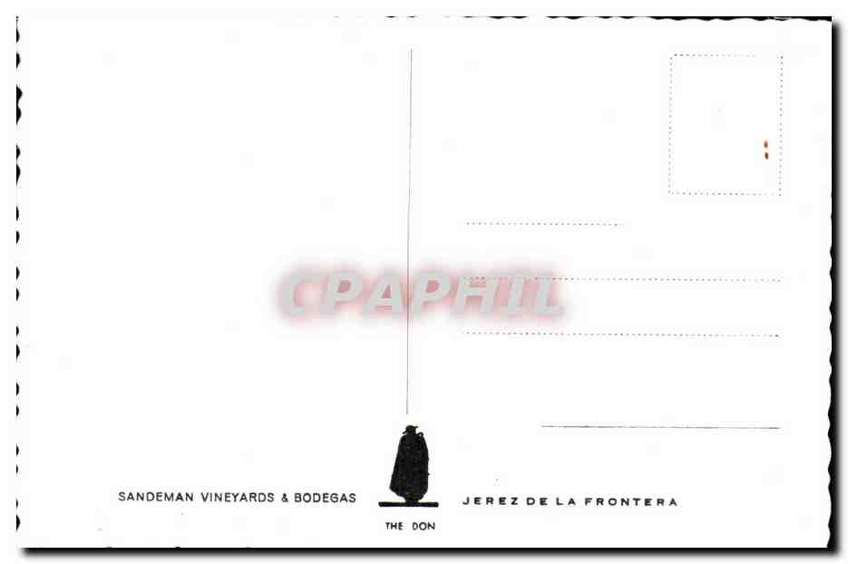 CPSM Aramada Cream Apitiv Dry Don Fine Sandeman Sherry Vignoble Vin Alcool — Rückseite