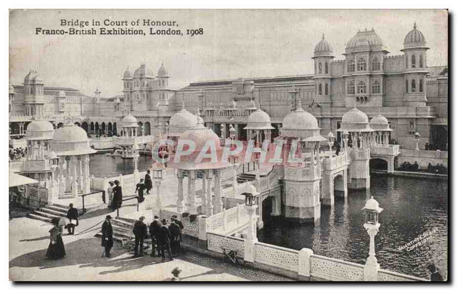 CPA Bridge in Court Of Honour Franco British Exhibition London 1908