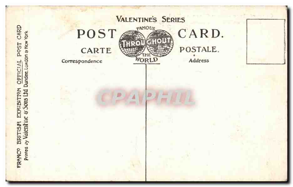 CPA Court of Honour from Congress Hall franco British Exhibition London 1908 — Rückseite