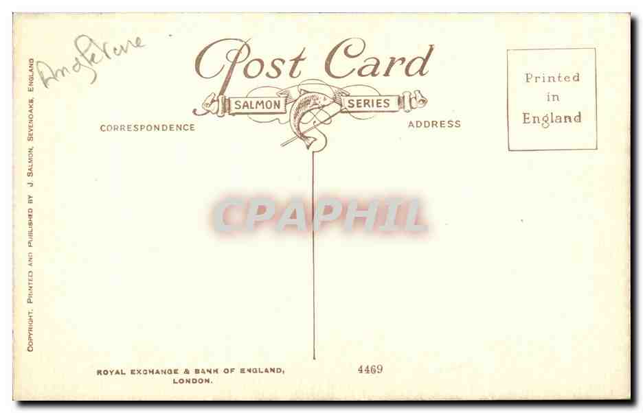 CPA Royal Exchange   Bank of England London — Rückseite