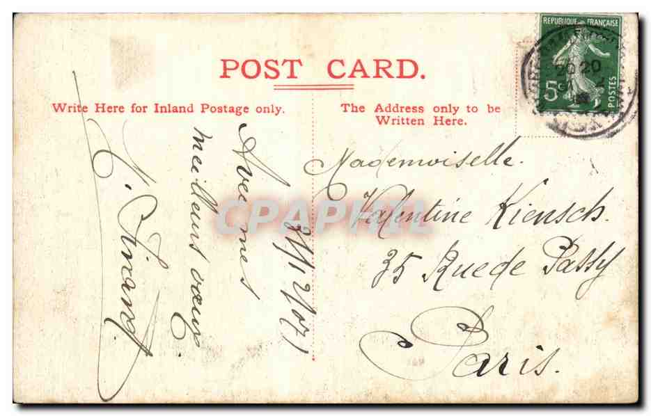 CPA Tring park  — Rückseite