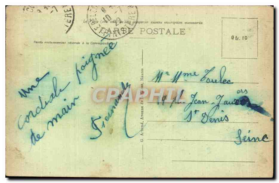 CPA Bateaux En mer Brick Goelette sue les brisants — Rückseite