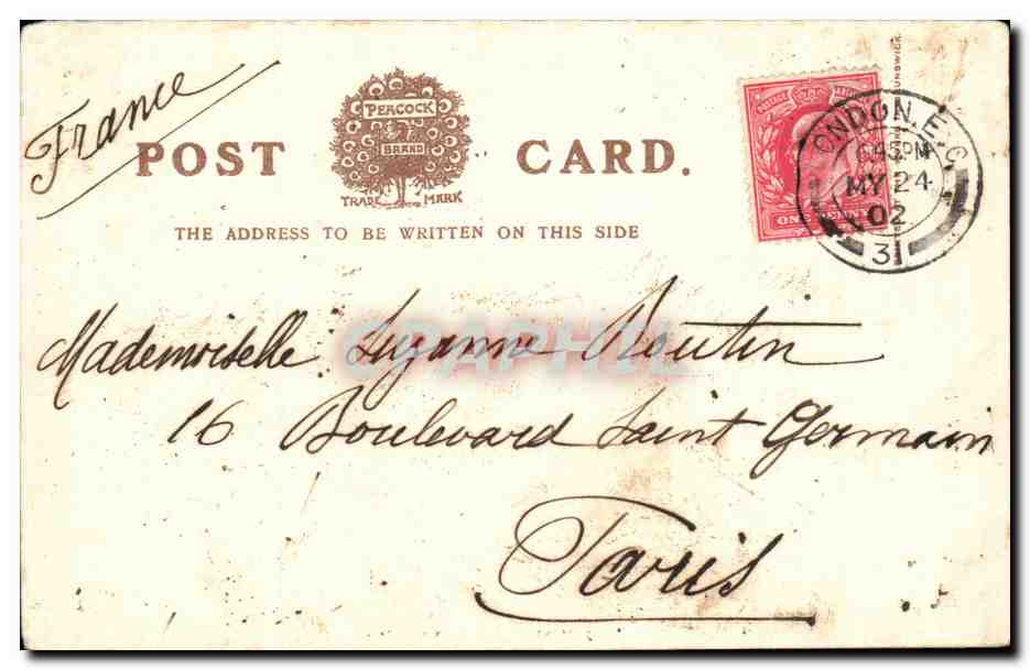 CPA London Piccadilly Circus — Verso