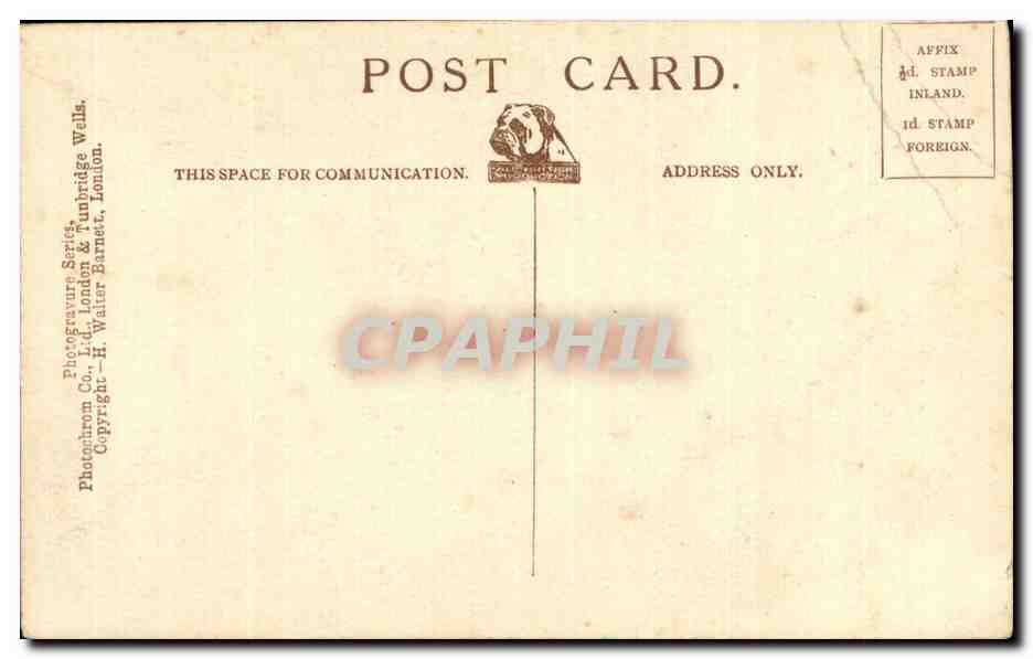 Admiral Sir John Jellicoe — military portrait — Photographers' Series, London & Tunbridge Wells — Back