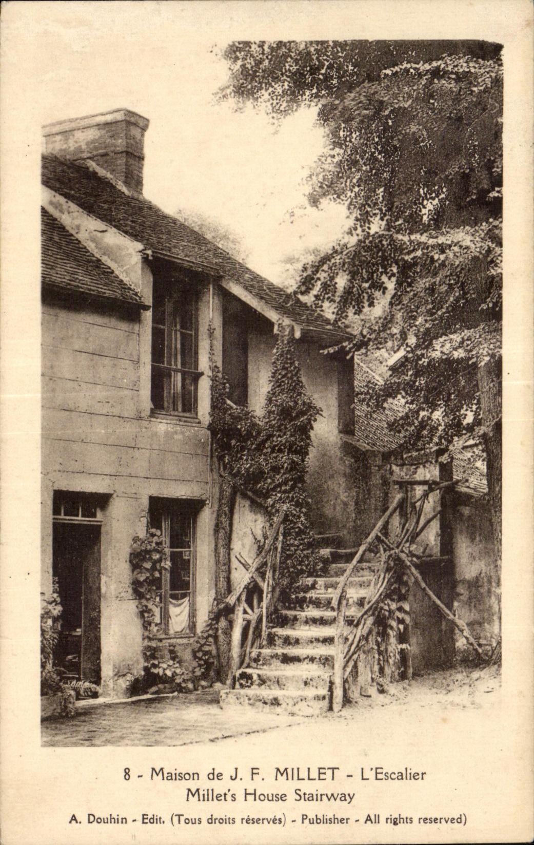 CPA Maison de J F Millet l Escalier 