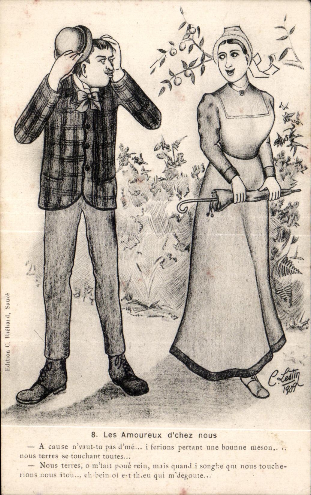Les Amoureux d'chez nous — Édition C. Rihéard, Sauvé — C. Leblin 1907