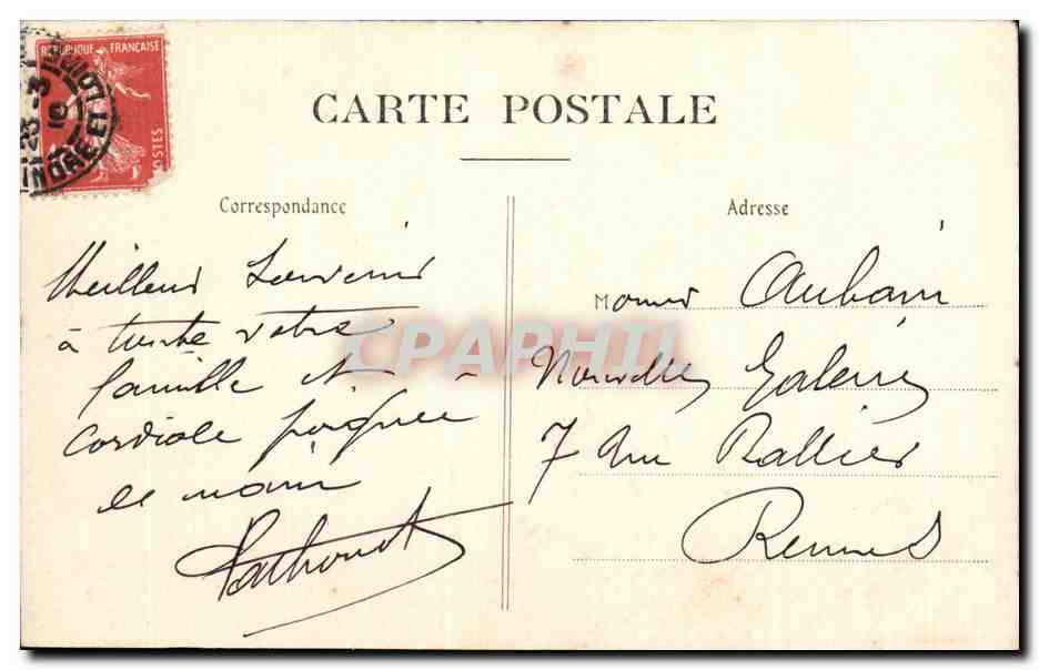 Les Amoureux d'chez nous — Édition C. Rihéard, Sauvé — C. Leblin 1907 — Achterkant