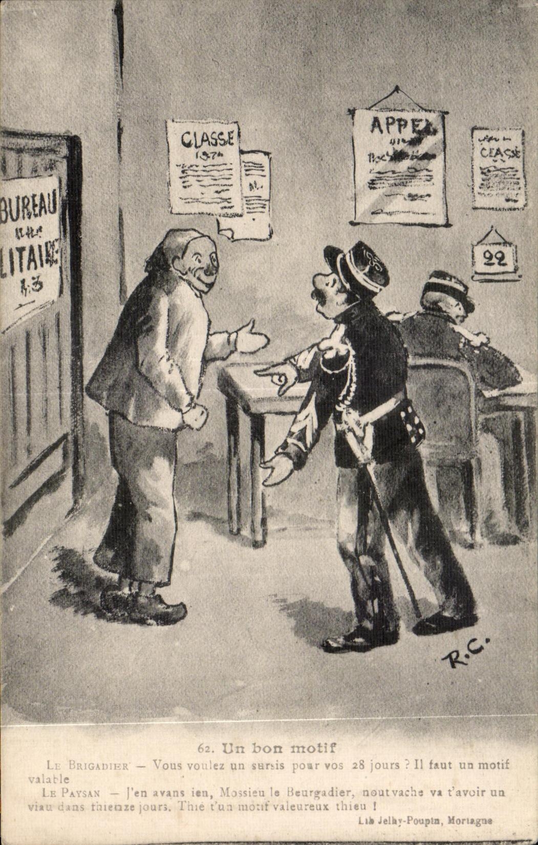 CPA Un Bon Motif Humour Illustrateur Gendarme Police 