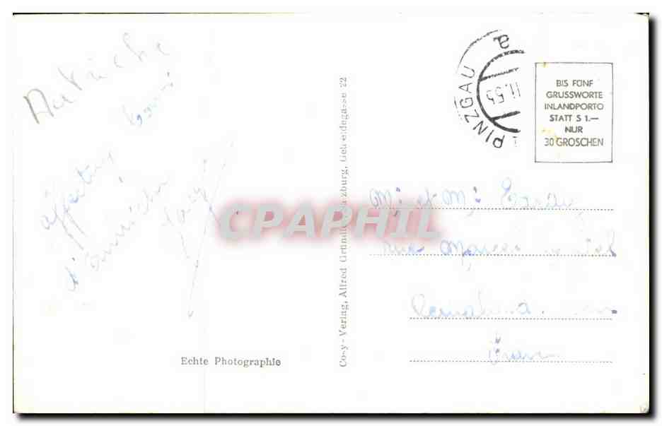 CPA Schonleiten Hottee met Wlldkatkegel — Rückseite