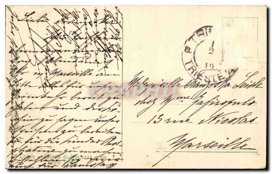 CPA Trieste Croatia Croatie  — Rückseite