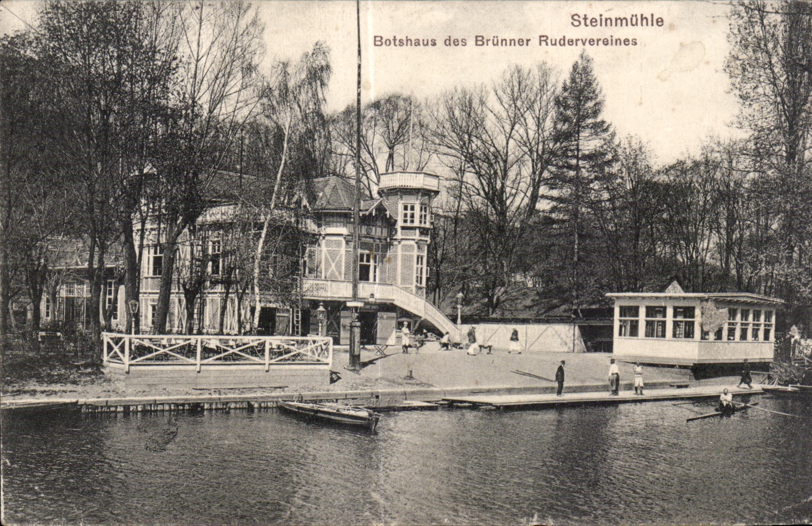 CPA steinumuhle Bostshaus des Brunner Rudervereines