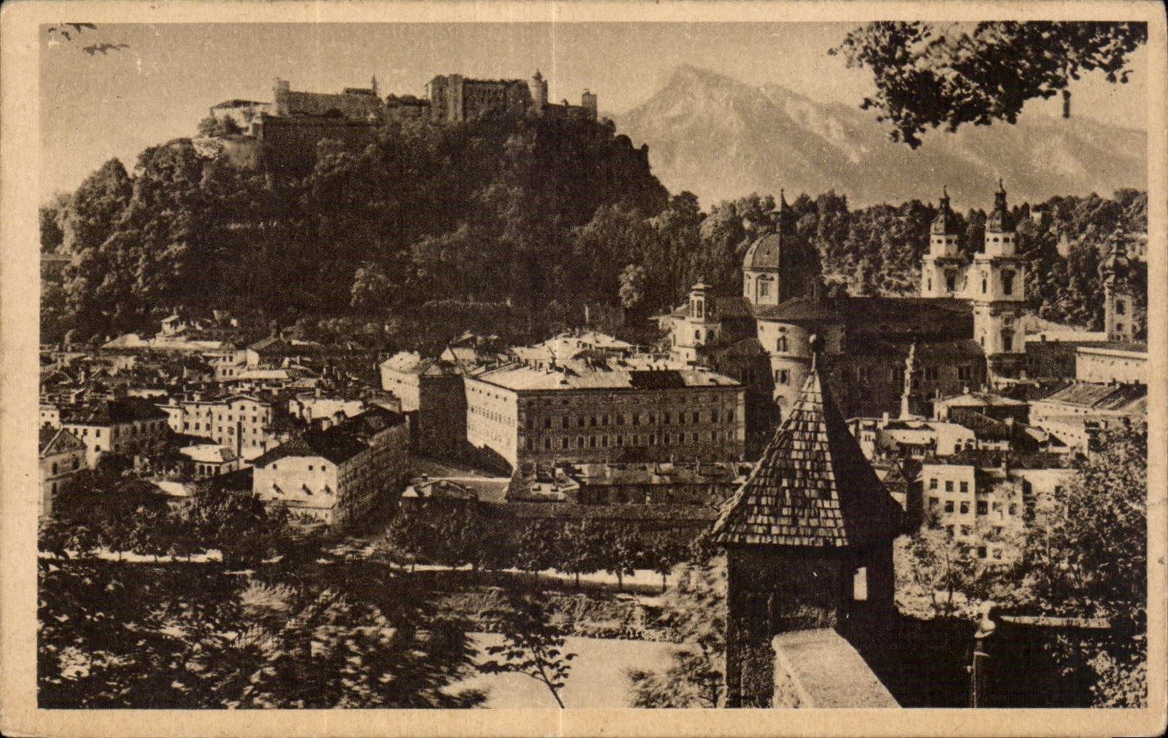 CPA Salzbourg (Austria) vue price du mont des Freres Cupueins