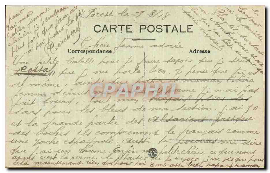 CPA Gauloiseries Francaises Dans la Chambre nuptiale Coiffeur  — Rückseite