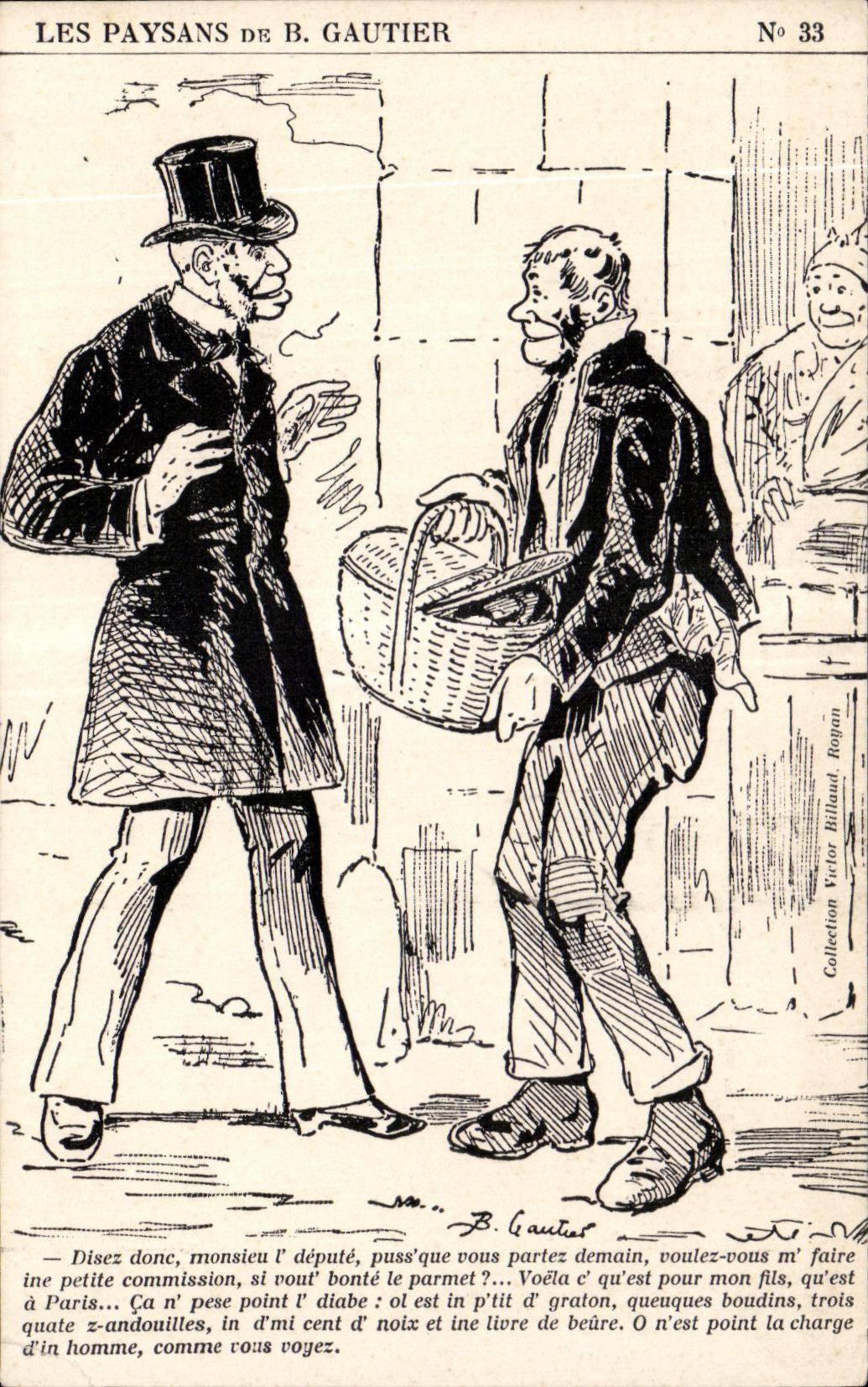 CPA Les Paysans de B Gautier Illustrateur Folklore costume