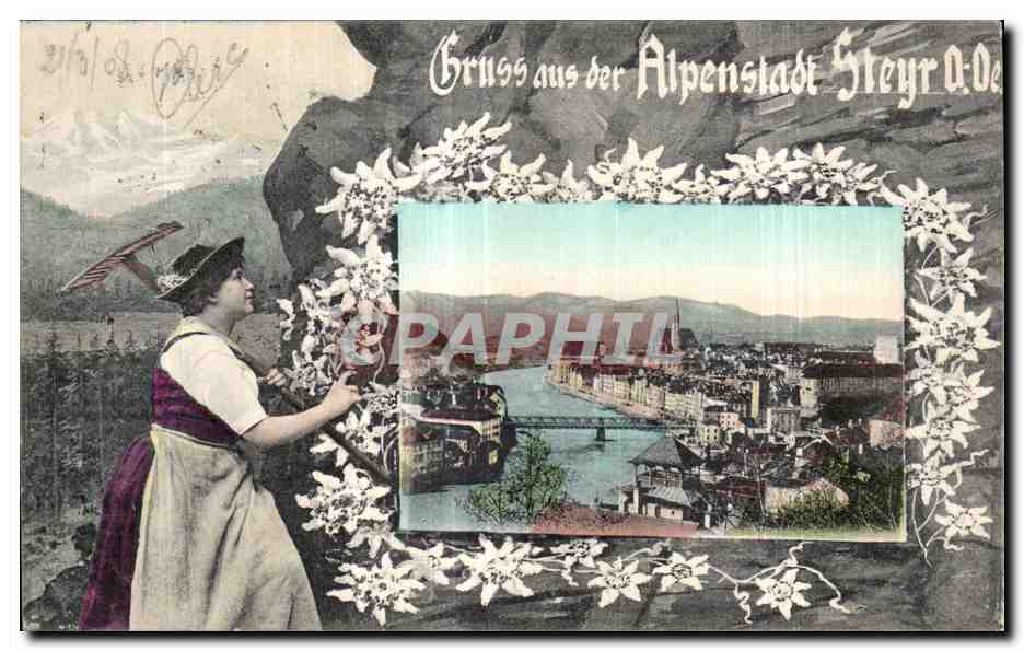 CPA Gruss aus ber Alpenstadt Steyr