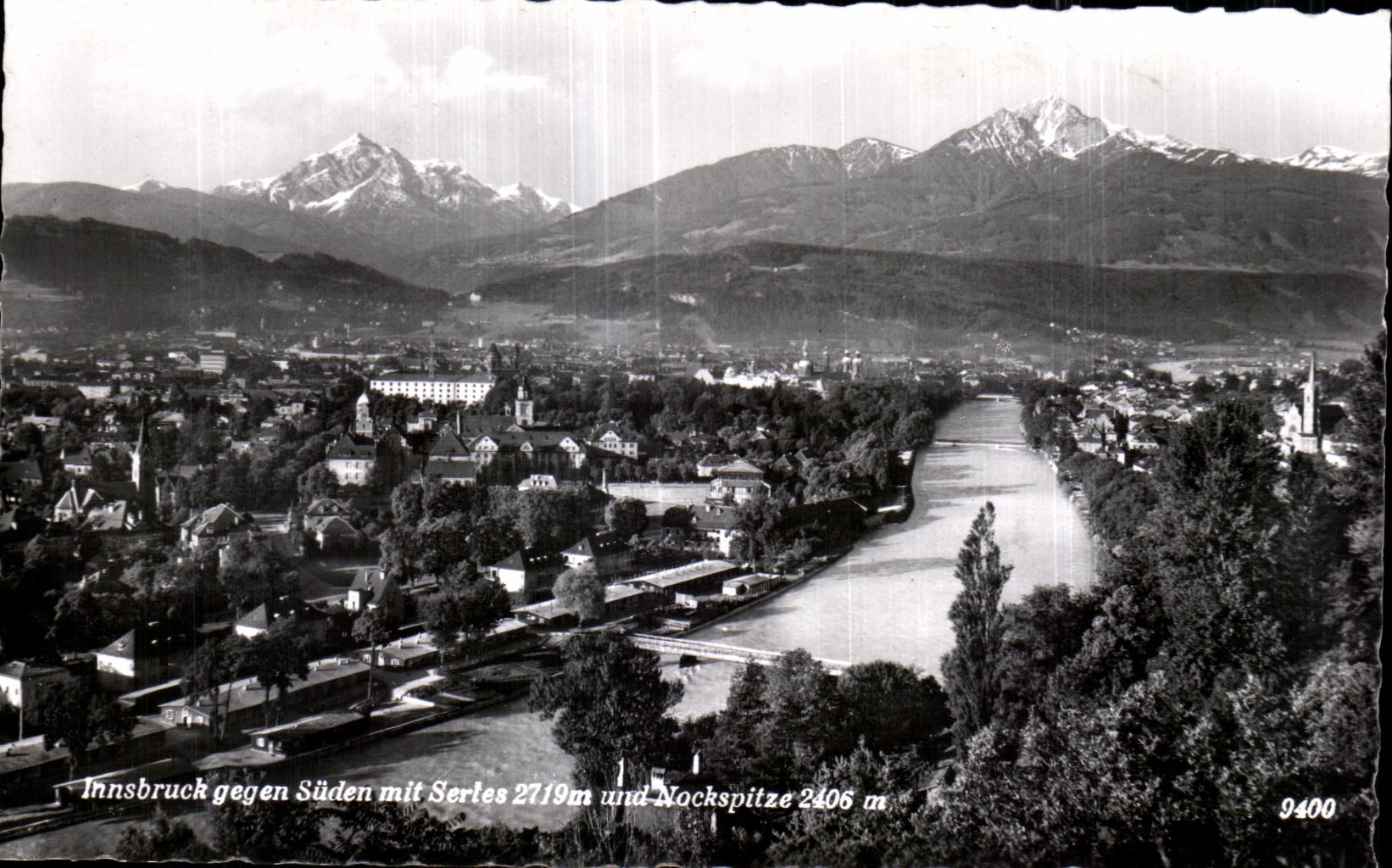 CPA Innsbruck gengen Suden mit Series und Nockspitze