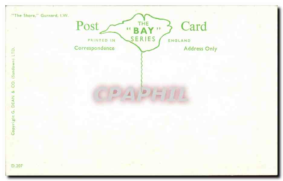 CPA The Shore Gurnard Isle of Wight  — Rückseite