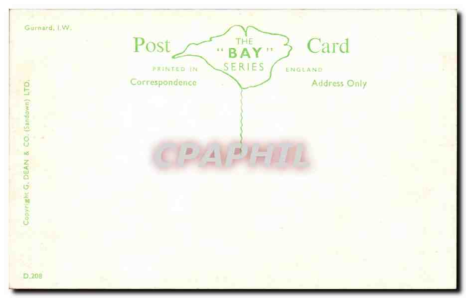 Gurnard, I.W. — Vue de la baie — G. DEAN & CO. (Sandown) LTD. — Rückseite