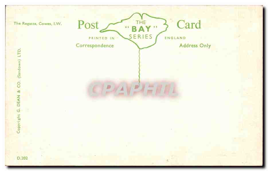 CPA The Regatta Cowes Isle of Wight — Rückseite