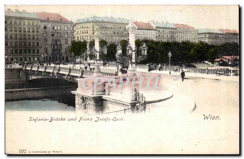 CPA Stefanie Brucke und Franz Josefs Quai