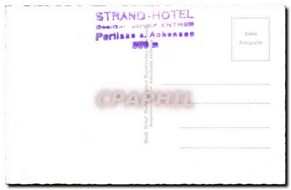 Strandhotel Pertisau am Achensee — 930m Tirol — éditeur Leopold Heiss, n° 8552 — Back