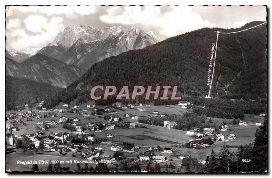 Seefeld in Tirol 1260 m mit Karwendelgebirge — Sessellift Seefeld/Joch — n° 5038