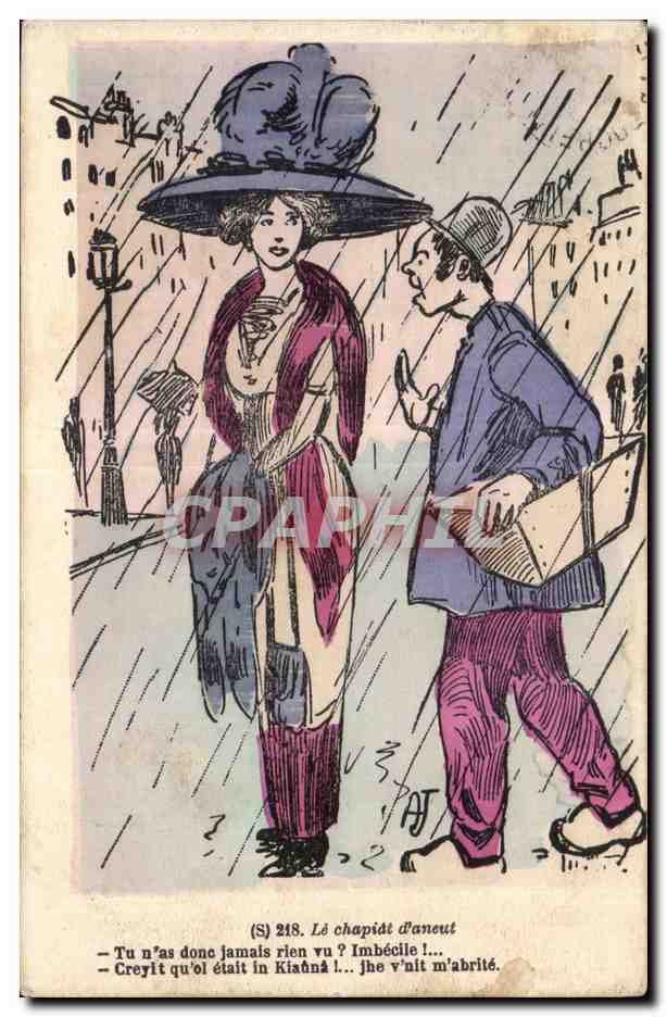 CPA Le chapidt d aneut Folklore Illustrateur Femme 