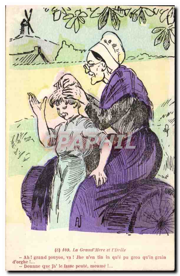 CPA Le Grand Mere et l orole Folklore Illustrateur 