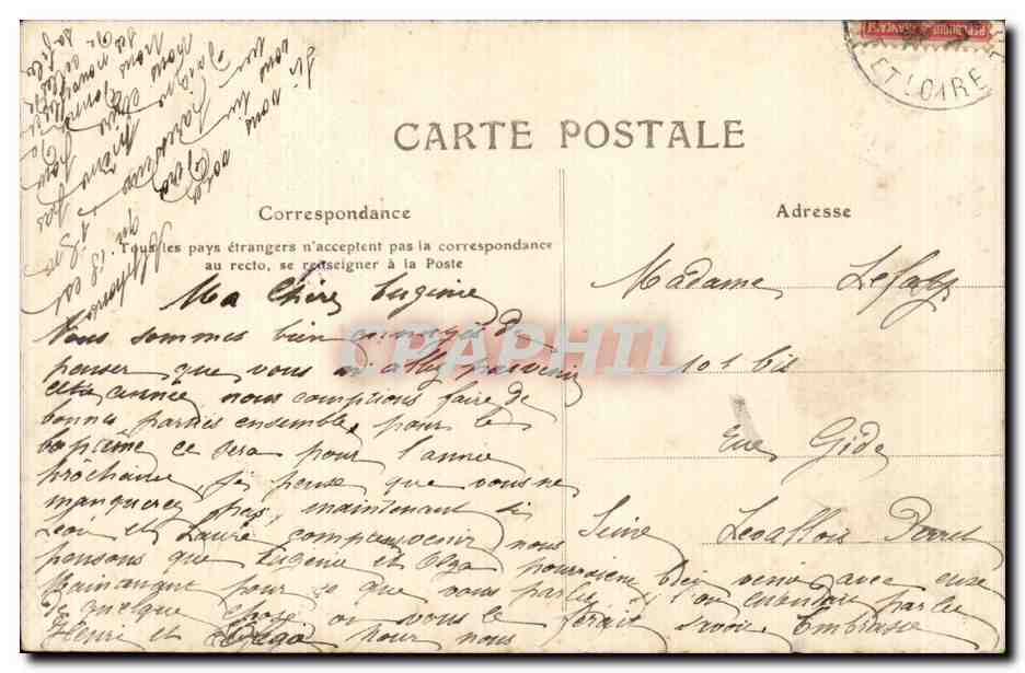 CPA Entre deux Ages Folklore Costume — Verso