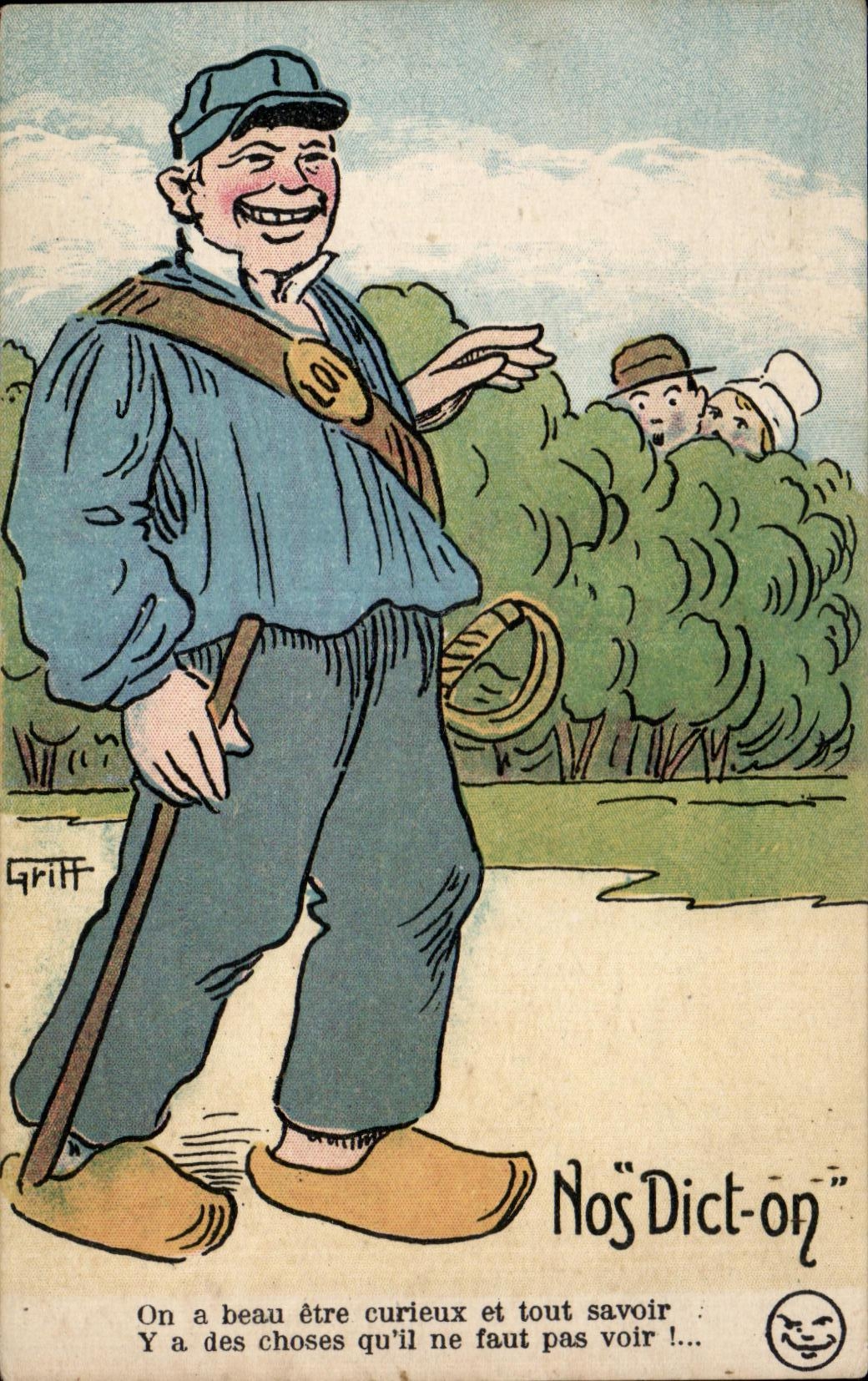CPA Nos Dict on Folklore Costume Illustrateur Griff Paysan 
