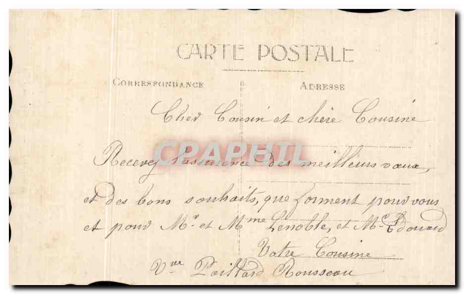 CPA Fantaisie Fleurs Heureux Annee — Verso
