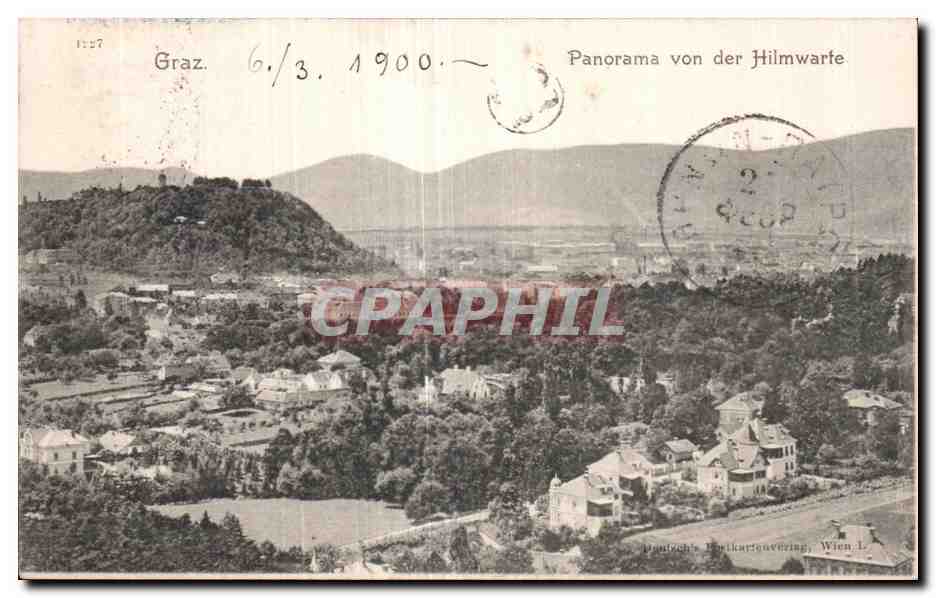 CPA Graz panorama von der Hilmwarte