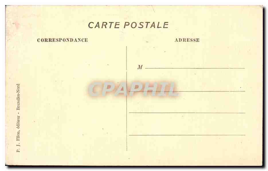 CPA Schaerbeek Bruxelles Rue Royale Ste Marie Au Fond L Hotel De Ville — Verso