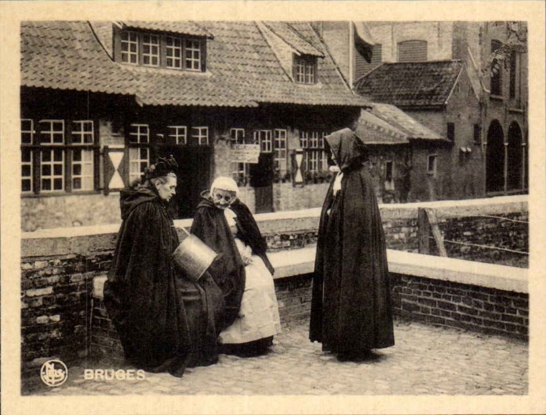 CPA Bruges Derriere Gruuthuse Types Brugeois Achter Gruuthuse Brugsche Oude Vrouwtjes Folklore Costume