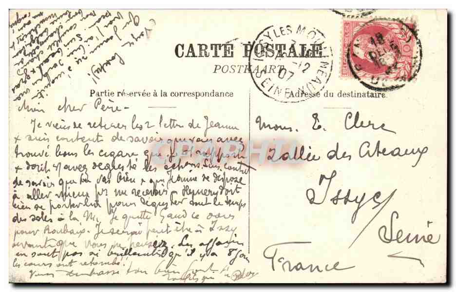 CPA Gand Le Quai de la Grue — Back