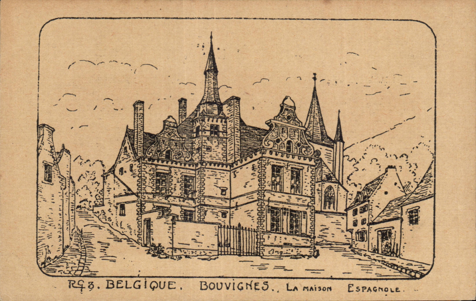CPA Belgique Bouviges La Maison Espagnole
