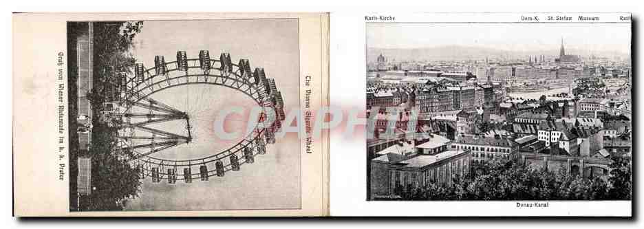 Vue panoramique de Vienne depuis le Riesenrad — éditeur CPAPHIL, n° de série non visible — Verso