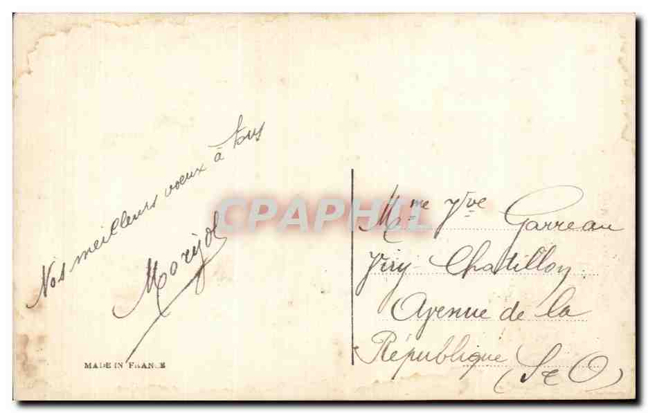 CPA Fantaisie Fleurs Bonne annee — Verso