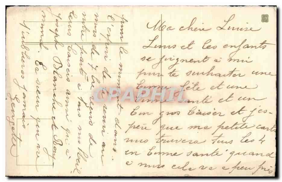 CPA Fantaisie Fleurs  — Verso