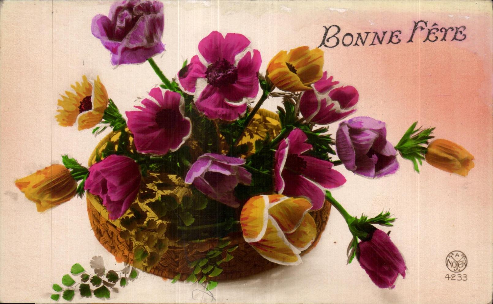 CPA Fantaisie Fleurs 