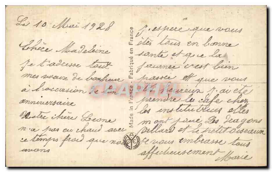 CPA Fantaisie Fleurs  — Verso