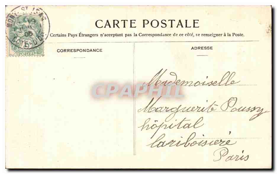 CPA Fantaisie Fleurs  — Back
