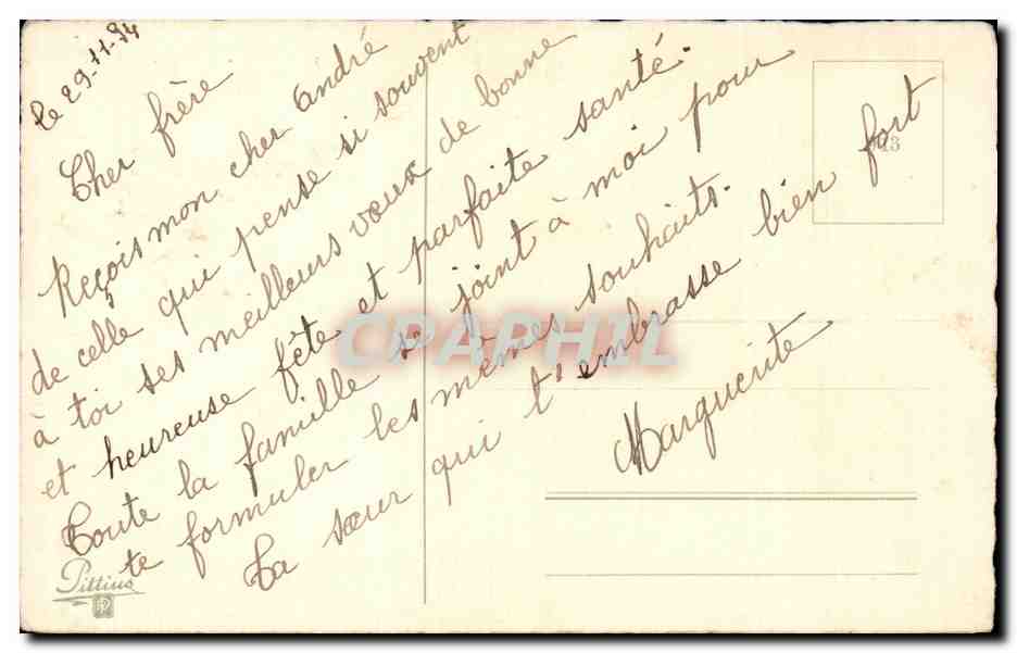 CPA Fantaisie Fleurs  — Rückseite